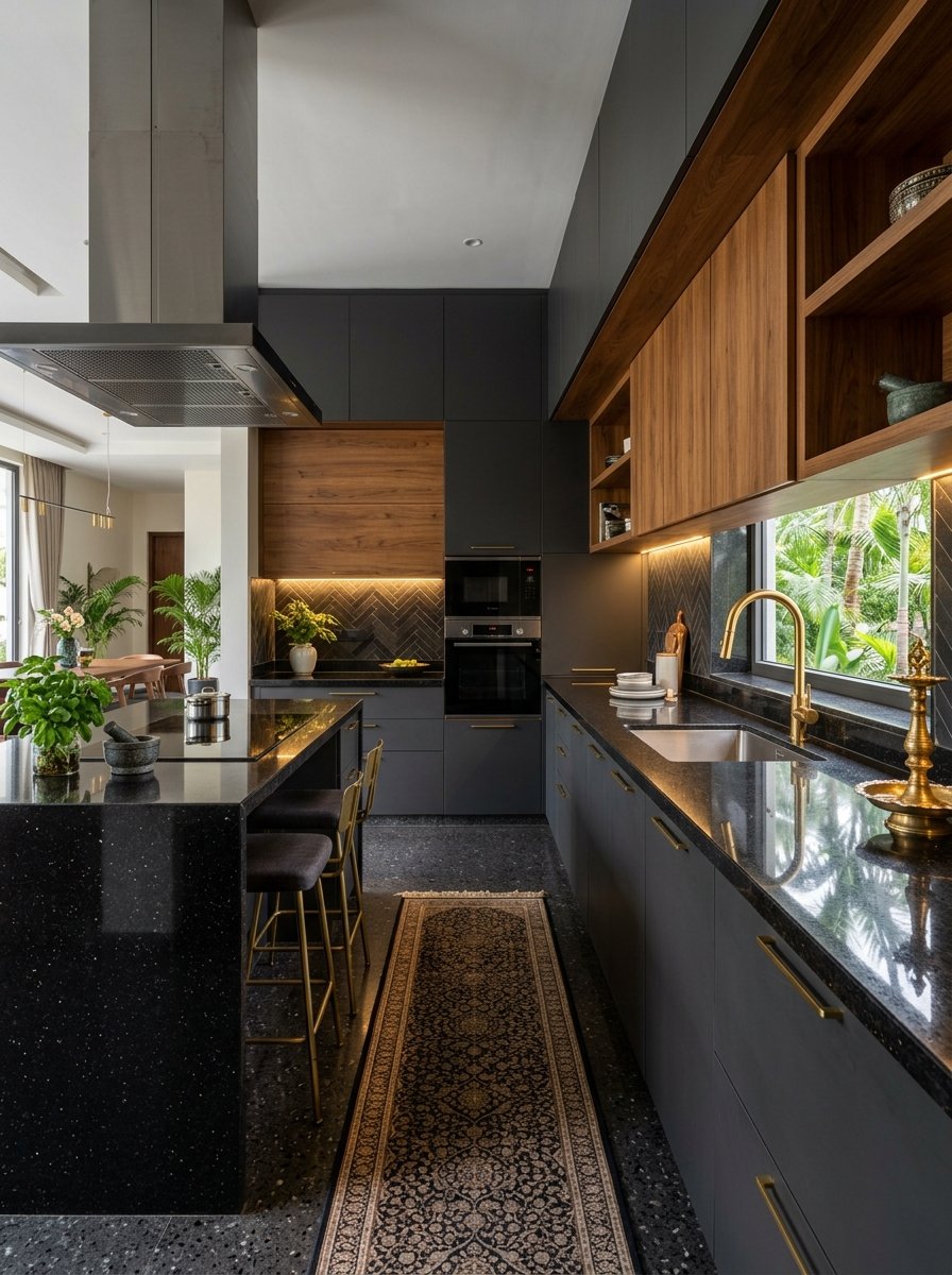 Modular kitchen layout and work triangle ergonomics